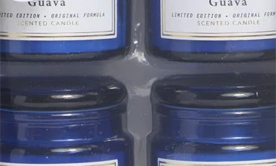 Portofino Candles Tangerine Guava Set Of 4 Mini Candles In Blue