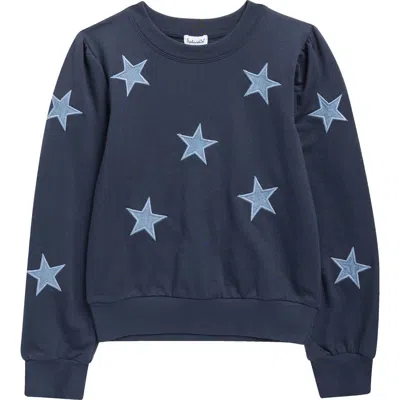 Splendid Kids' Stars Crewneck Sweatshirt In Blue