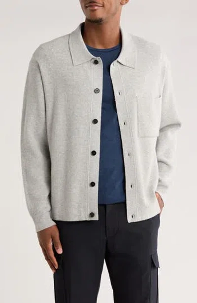 Truth Collared Button Front Cardigan In Gray