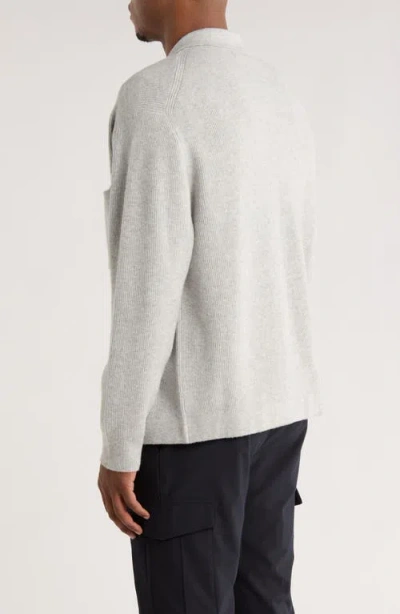 Truth Collared Button Front Cardigan In Gray