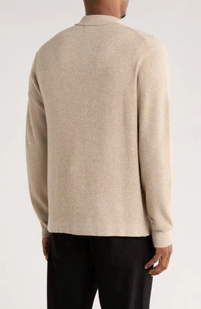 Truth Collared Button Front Cardigan In Neutral