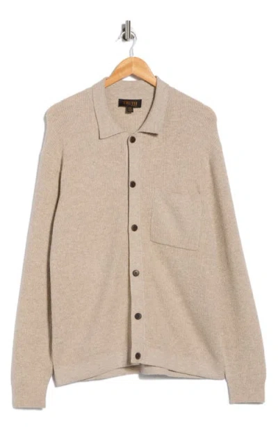 Truth Collared Button Front Cardigan In Neutral