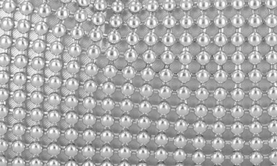 Jessica Mcclintock Ada Crystal Hobo Bag In Silver