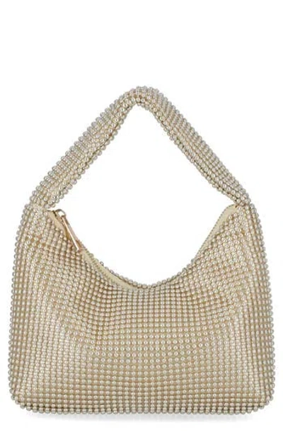 Jessica Mcclintock Ada Crystal Hobo Bag In Gold