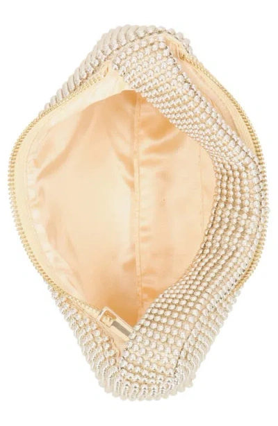 Jessica Mcclintock Ada Crystal Hobo Bag In Gold