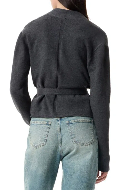 Robert Rodriguez Florence Open Front Tie Waist Cardigan In Gray