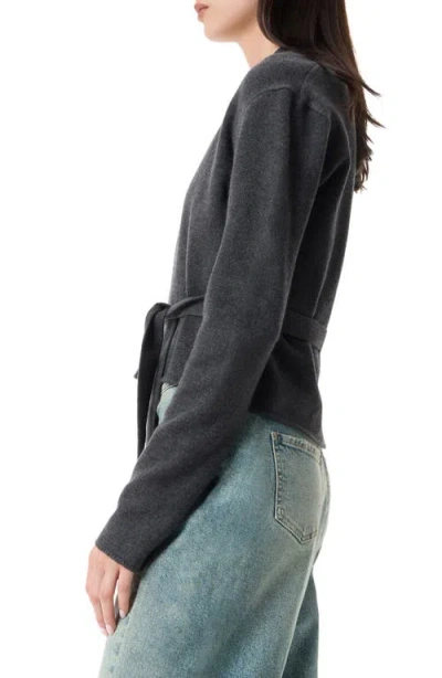 Robert Rodriguez Florence Open Front Tie Waist Cardigan In Gray