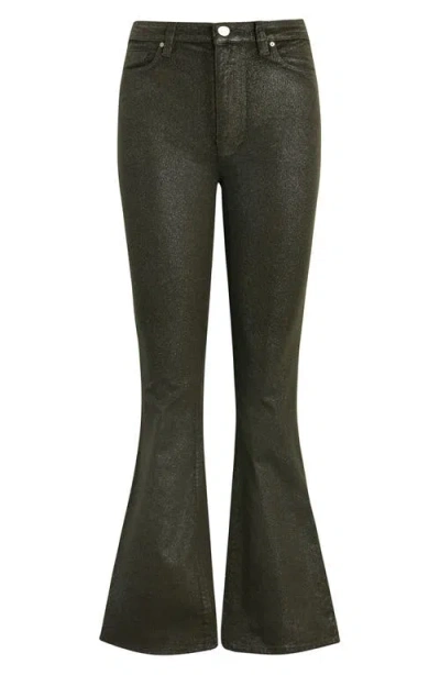 Hudson Jeans Holly Glitter High Waist Flare Jeans In Green