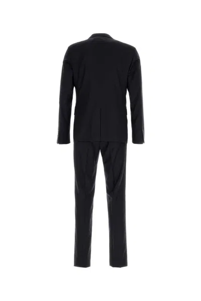 Prada Tailored Wool Blend Suit With Back Vent In Multi
