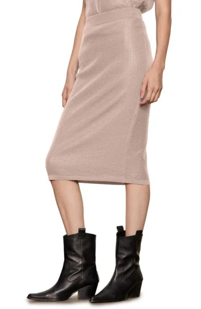 Sanctuary Sparkle Sequin Pencil Skirt In Pink