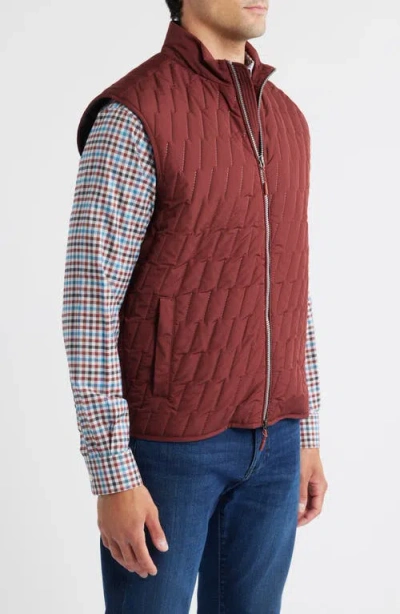 Johnnie-o Belfry Quilted Vest In Animal Print