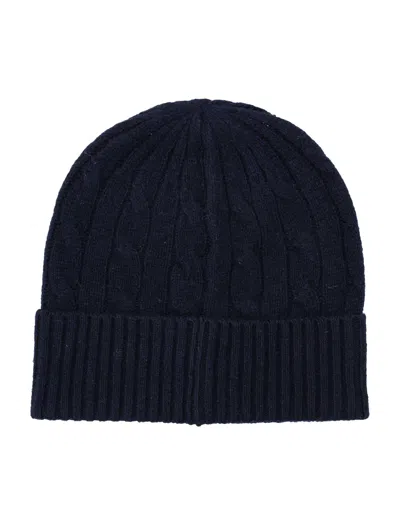 Polo Ralph Lauren Cable Wool-cashmere Beanie In Black