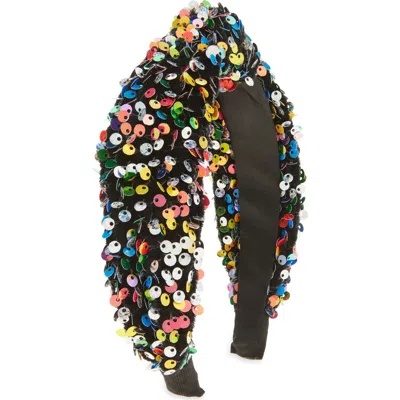 Cara Kids' Sequin Knot Headband In Multi