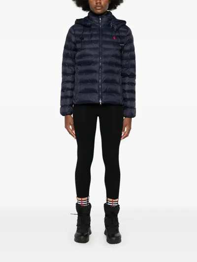Polo Ralph Lauren Water-resistant Packable Puff Hooded Jacket In Black