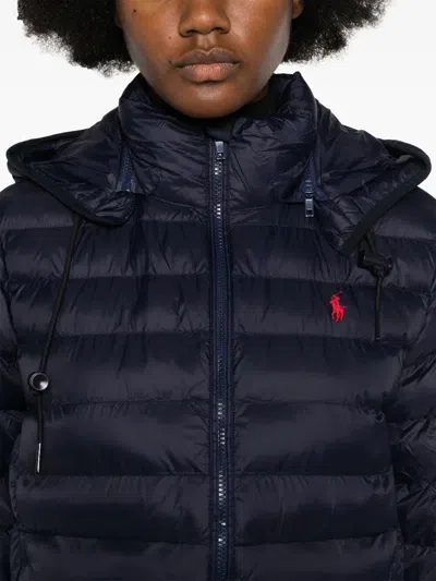 Polo Ralph Lauren Water-resistant Packable Puff Hooded Jacket In Black