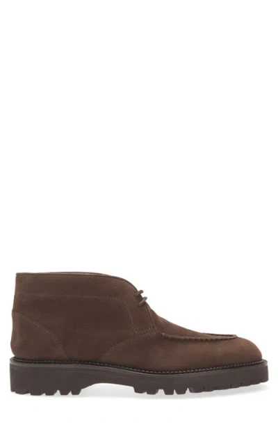John Lobb Suede Field Chukka Boots In Animal Print