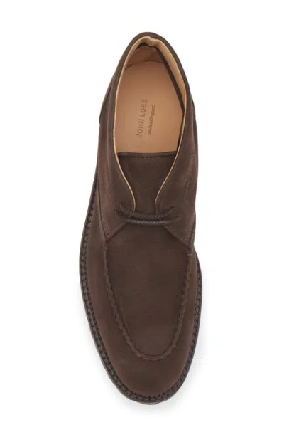 John Lobb Suede Field Chukka Boots In Animal Print