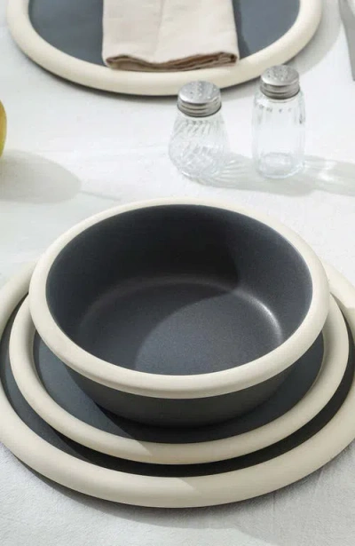 Stone Lain Capri Stoneware 12-piece Dinnerware Set In Gray