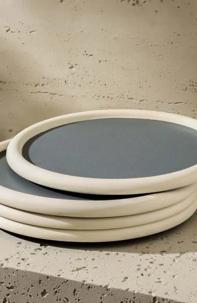 Stone Lain Capri Stoneware 12-piece Dinnerware Set In Gray