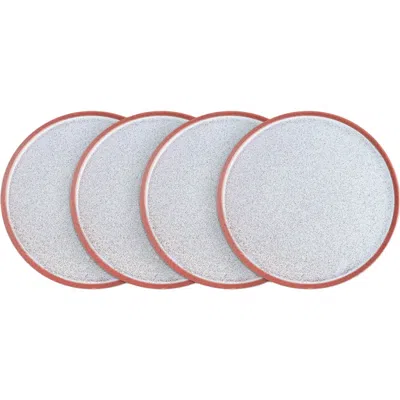 Stone Lain Vince Stoneware 4-piece Salad Plate Set In Gray