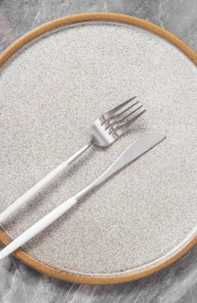 Stone Lain Vince Stoneware 4-piece  Dinner Plate Set In Gray