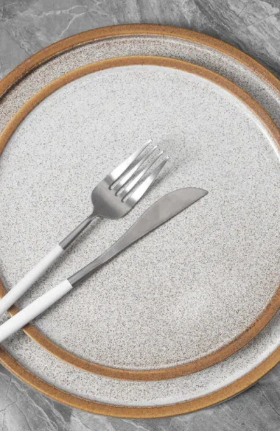 Stone Lain Vince Stoneware 4-piece  Dinner Plate Set In Gray