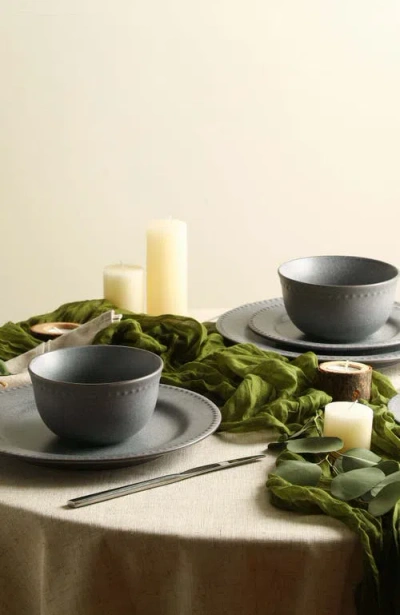 Stone Lain Comet 12-piece Dinnerware Set Stoneware In Gray