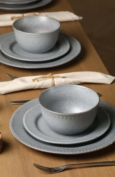 Stone Lain Comet 12-piece Dinnerware Set Stoneware In Gray