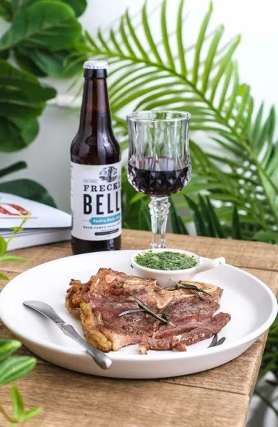 Stone Lain Albie Stoneware 4-piece Dinner Plate Set In White