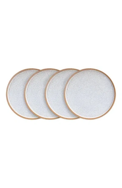 Stone Lain Vince Stoneware 4-piece Salad Plate Set In Gray