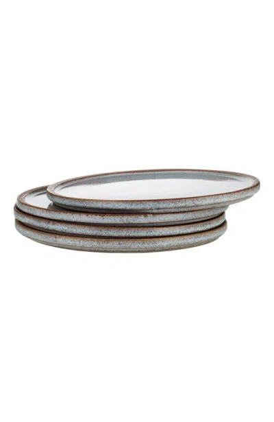 Stone Lain Vince Stoneware 4-piece Salad Plate Set In Gray