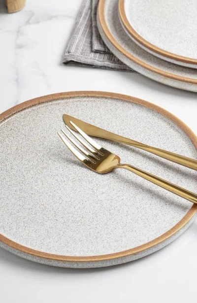 Stone Lain Vince Stoneware 4-piece Salad Plate Set In Gray