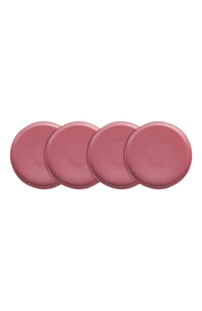 Stone Lain Tom Stoneware 4-piece Dinner Plate Set In Pink