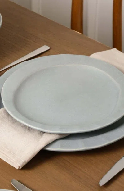 Stone Lain Oasis Stoneware 4-piece Salad Plate Set In Gray