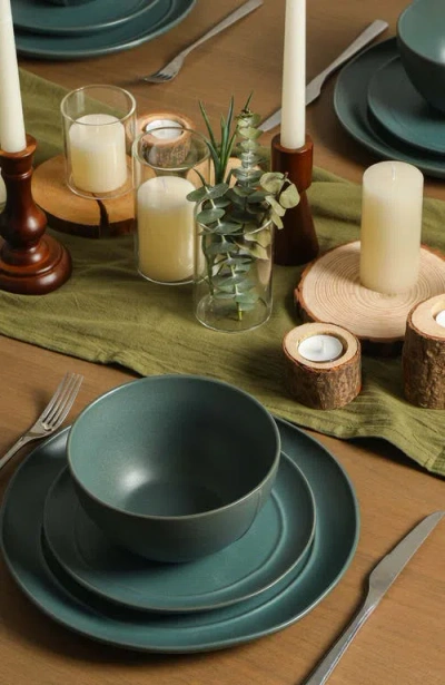 Stone Lain Infinity 12-piece Dinnerware Set Stoneware In Green