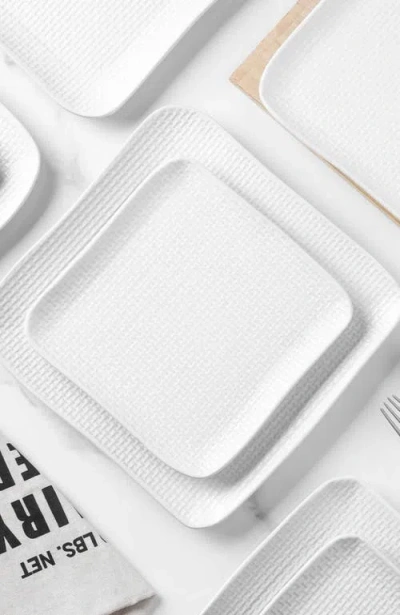 Stone Lain Olivia Stoneware 4-piece Salad Plate Set In White