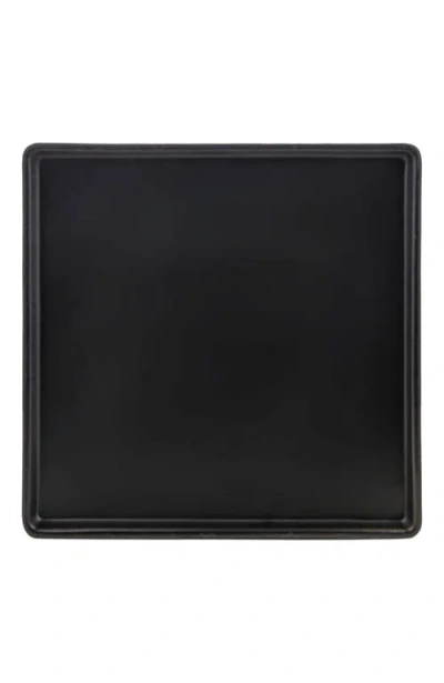 Stone Lain Grace Stoneware 4-piece Salad Plate Set In Black