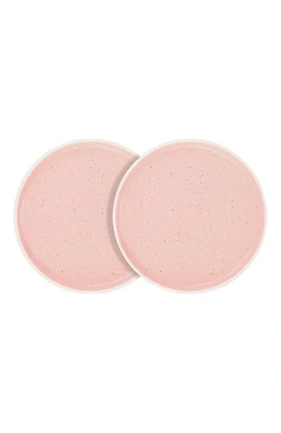 Stone Lain Elena Stoneware 4-piece Salad Plate Set In Pink
