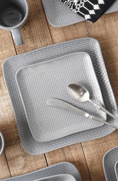 Stone Lain Olivia Stoneware 4-piece Dinner Plate Set In Gray