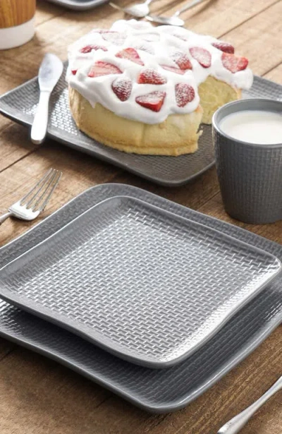 Stone Lain Olivia Stoneware 4-piece Salad Plate Set In Gray