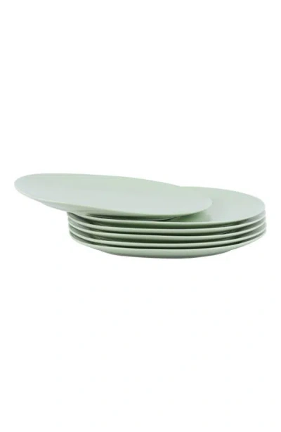 Stone Lain Delilah Porcelain 6-piece Dinner Plate Set In Green