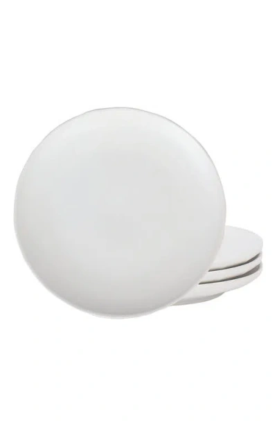 Stone Lain Rio Stoneware 4-piece Salad Plate Set In White