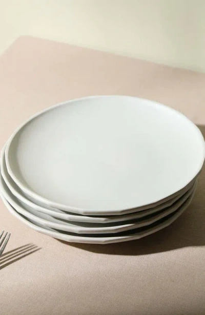 Stone Lain Rio Stoneware 4-piece Salad Plate Set In White