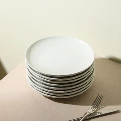 Stone Lain Rio Stoneware 4-piece Salad Plate Set In White