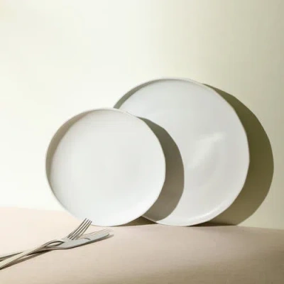 Stone Lain Rio Stoneware 4-piece Salad Plate Set In White