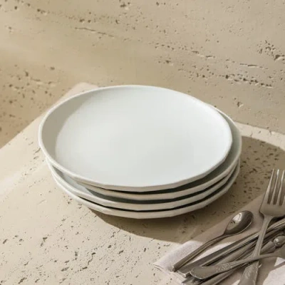 Stone Lain Rio Stoneware 4-piece Salad Plate Set In White