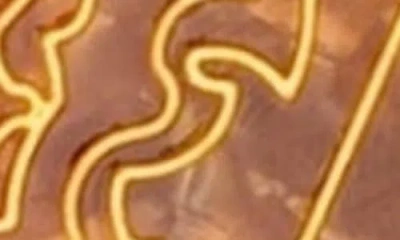 Solar Eclipse Hand Painted Cowboy Boot Key Chain Bag Charm In Gold