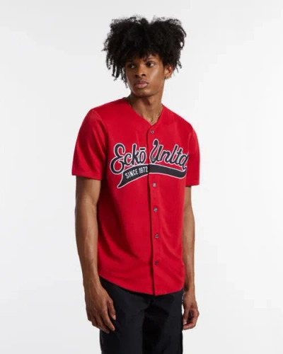 Ecko Unltd . Hit Parade Button Front Top In Red