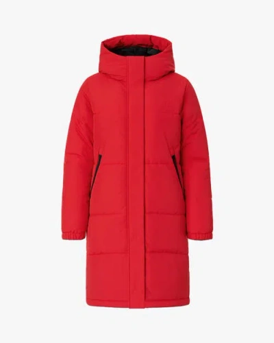 Quartz Co. Ines | Hooded Down Winter Jacket In Red