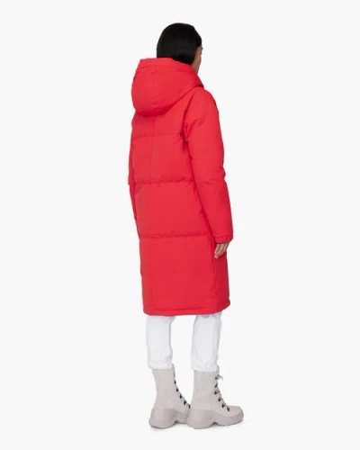 Quartz Co. Ines | Hooded Down Winter Jacket In Red